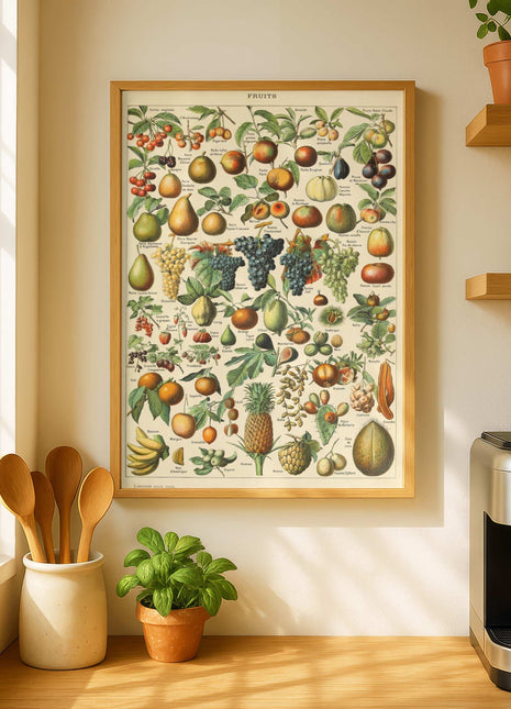 Adolphe Millot “Fruits” – Vintage Botanical Print from Le Larousse pour tous (c. 1897–1904). Unframed
