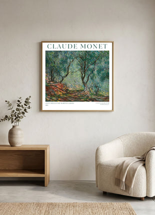 “Olive Trees in the Moreno Garden” (1884) – Claude Monet Garden Landscape Print, Impressionist Wall Art