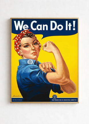 “We Can Do It!” Poster (1943) — WWII Propaganda Unframed Print by J. Howard Miller