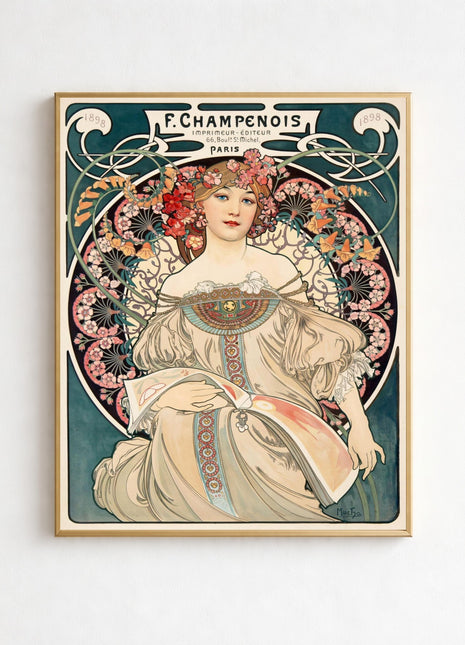 Alphonse Mucha, F. Champenois Unframed Advertisement Poster
