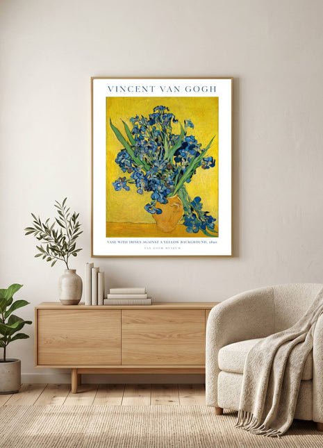 Irises by Vincent van Gogh – Vibrant Botanical Masterpiece, Expressive Floral Post-Impressionist Poster (1890). Unframed