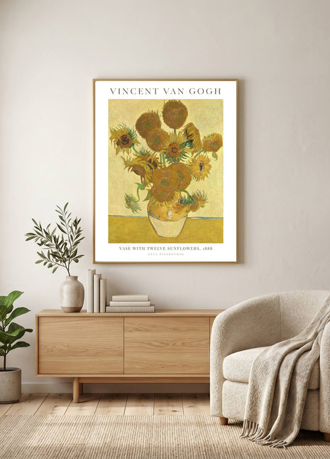Still Life: Vase with Fifteen Sunflowers by Vincent van Gogh – Iconic Sunflower Still Life, Bold Yellow Floral Masterpiece Poster (1888). Unframed