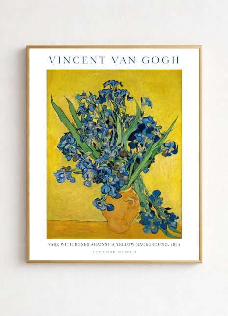 Irises by Vincent van Gogh – Vibrant Botanical Masterpiece, Expressive Floral Post-Impressionist Poster (1890). Unframed