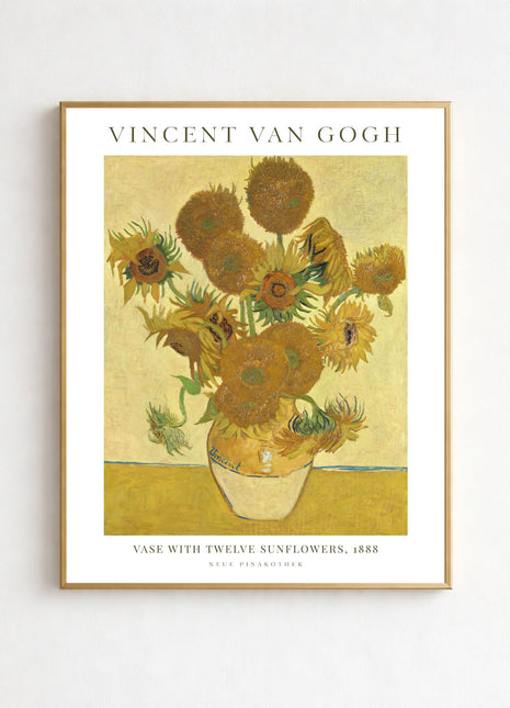 Still Life: Vase with Fifteen Sunflowers by Vincent van Gogh – Iconic Sunflower Still Life, Bold Yellow Floral Masterpiece Poster (1888). Unframed