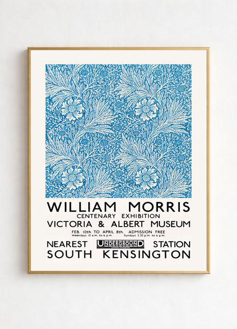 William Morris “Blue Marigold” (1875) Unframed Exhibition Poster