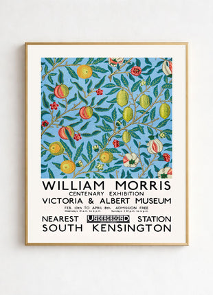 William Morris “Fruit Pattern Blue” (1862) Unframed Exhibition Poster