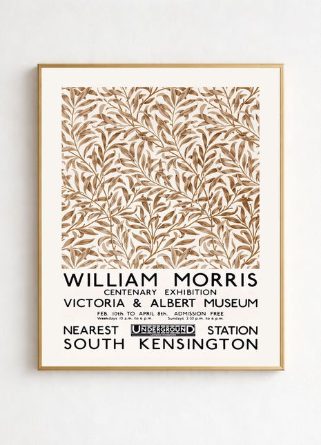 William Morris “Willow Cream” (1887) Unframed Exhibition Poster