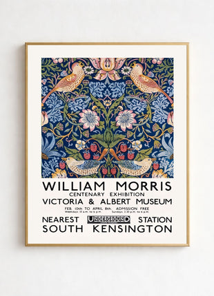 William Morris “Strawberry Thief” (1883) Unframed Exhibition Poster