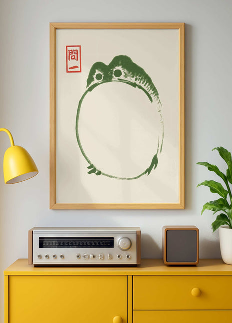 Matsumoto Hoji “Grumpy Frog II” Unframed Poster (1814) — Meika Gafu Ukiyo-e Woodblock Print