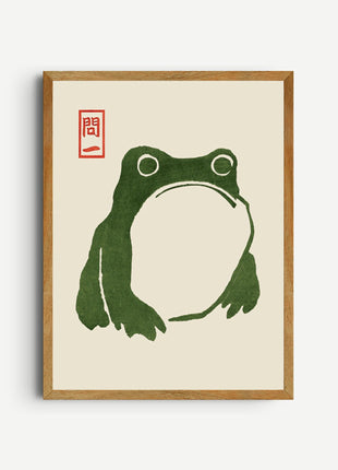 Matsumoto Hoji “Grumpy Frog” Unframed Poster (1814) — Meika Gafu Ukiyo-e Woodblock Print
