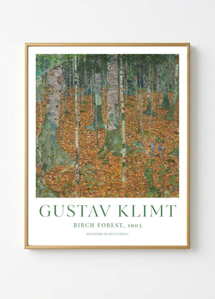 Gustav Klimt "Birch Forest" (1903) — Serene Woodland Landscape Art Print. Unframed