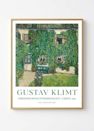 Gustav Klimt "Forester’s House in Weissenbach II – Garden" (1914) — Verdant Garden Landscape Art Print. Unframed