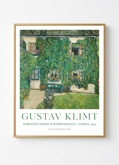 Gustav Klimt "Forester’s House in Weissenbach II – Garden" (1914) — Verdant Garden Landscape Art Print. Unframed