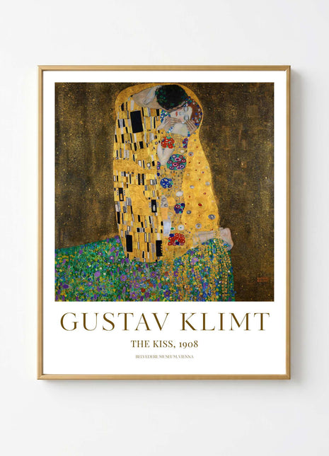Gustav Klimt  "The Kiss" (1908) — Iconic Gold Art Print. Unframed