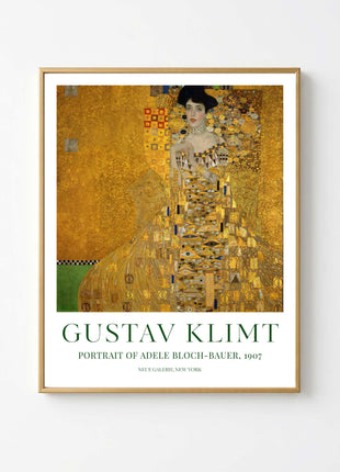 Gustav Klimt "Portrait of Adele Bloch-Bauer I" (1907) — Iconic Gold Portrait Art Print. Unframed