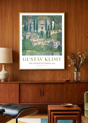 Gustav Klimt "The Church in Cassone" (1913) — Italian Lakeside Landscape Art Print. Unframed