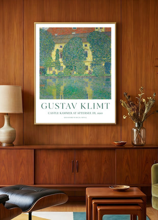 Gustav Klimt "Castle Kammer at Attersee III" (1910) — Lakeside Landscape Art Print. Unframed