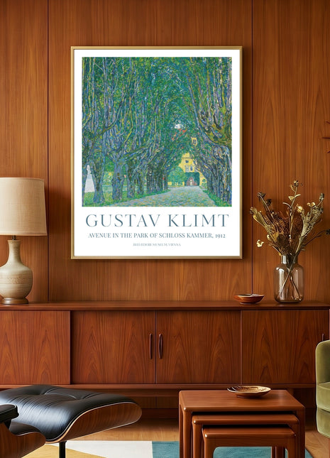 Gustav Klimt "Avenue in the Park of Schloss Kammer" (1912) — Tree-Lined Landscape Art Print. Unframed