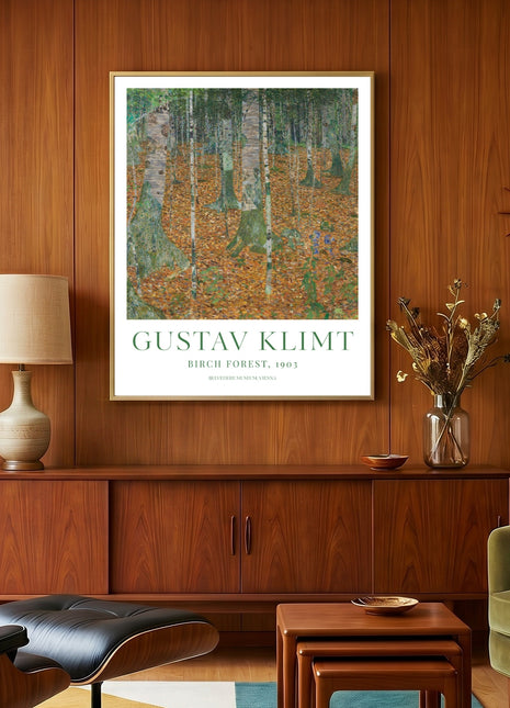 Gustav Klimt "Birch Forest" (1903) — Serene Woodland Landscape Art Print. Unframed