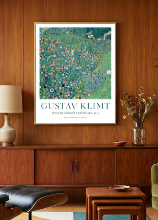 Gustav Klimt "Italian Garden Landscape" (1913) — Mediterranean Landscape Poster. Unframed