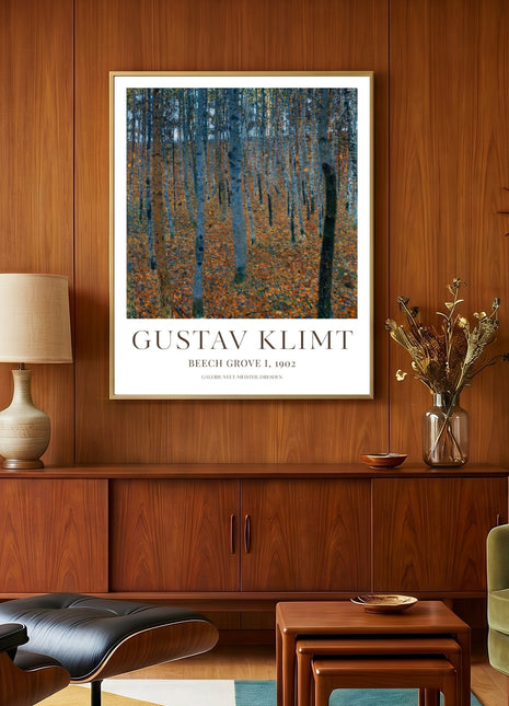 Gustav Klimt Beech Grove I (1902) — Atmospheric Forest Landscape Art Print. Unframed