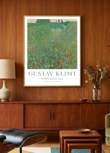 Gustav Klimt "Lakeside with Birch Trees" (1901) — Tranquil Nature Landscape Art Print. Unframed
