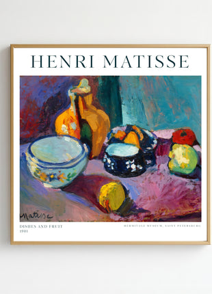 Henri Matisse “Dishes and Fruit” (1901) Still Life Art Print. Unframed