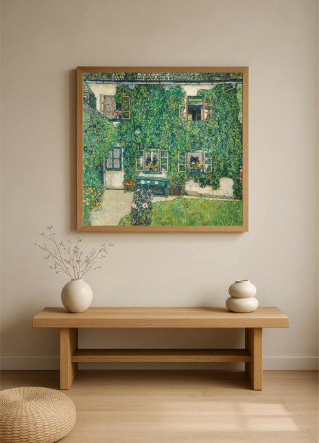 Gustav Klimt "Forester’s House in Weissenbach II - Garden" (1914) — Verdant Garden Landscape Art Print. No Border. Unframed