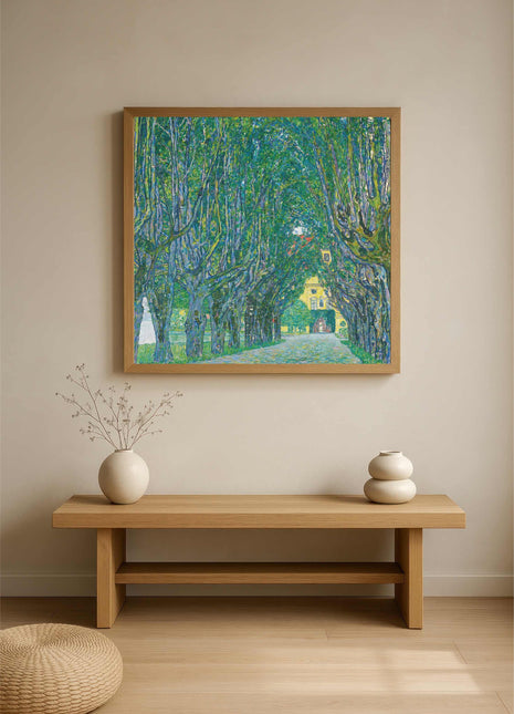 Gustav Klimt "Avenue in the Park of Schloss Kammer" (1912) — Tree-Lined Landscape Art Print. No Border. Unframed
