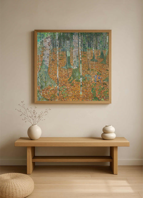 Gustav Klimt "Birch Forest" (1903) — Serene Woodland Landscape Art Print. No Border. Unframed