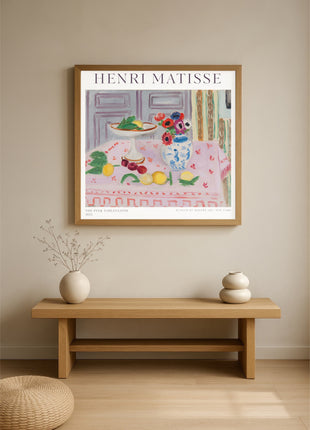 Henri Matisse “The Pink Tablecloth” (1925) – Vibrant Still Life Painting Poster. Unframed