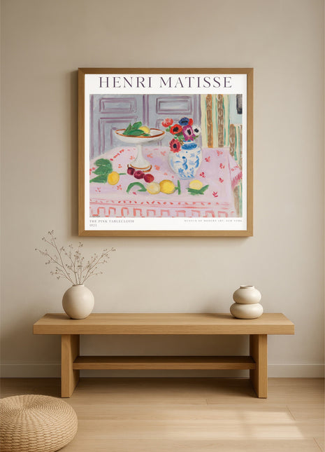Henri Matisse “The Pink Tablecloth” (1925) – Vibrant Still Life Painting Poster. Unframed