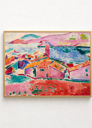 “View of Collioure” (1905) – Henri Matisse Fauvist Seaside Landscape Print. No Border. Unframed