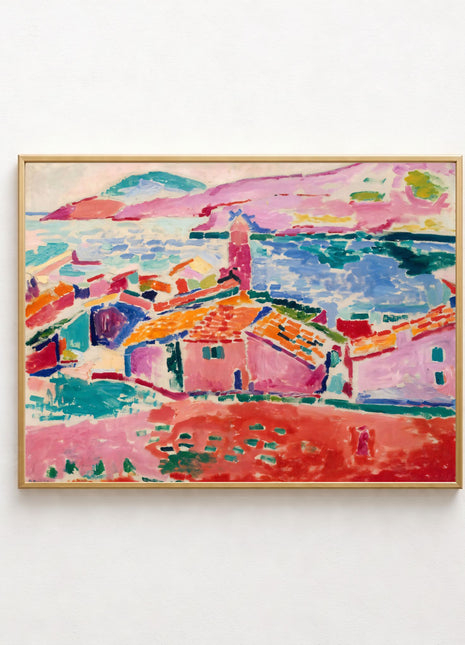 “View of Collioure” (1905) – Henri Matisse Fauvist Seaside Landscape Print. No Border. Unframed