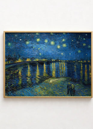 “Starry Night Over the Rhône” (1888) – Vincent van Gogh Night Sky Seascape Print. Unframed