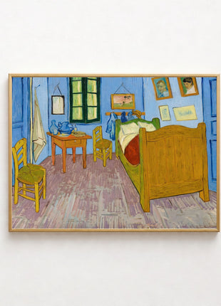 “Bedroom in Arles” (1889) – Vincent van Gogh Interior Scene Print, Post-Impressionist Wall Art. No Border. Unframed