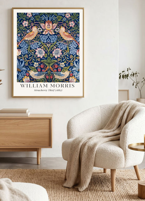 William Morris “Strawberry Thief" (1883). Arts & Crafts Unframed Poster