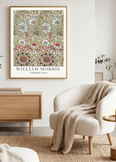 William Morris “Corncockle" (1876). Arts & Crafts Unframed Poster