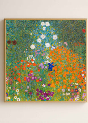 Gustav Klimt "Cottage Garden" (1907) — Lush Floral Landscape Art Print. No Border. Unframed