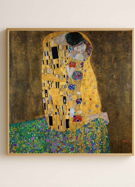 Gustav Klimt  "The Kiss" (1908) — Iconic Gold Art Print. No Border. Unframed