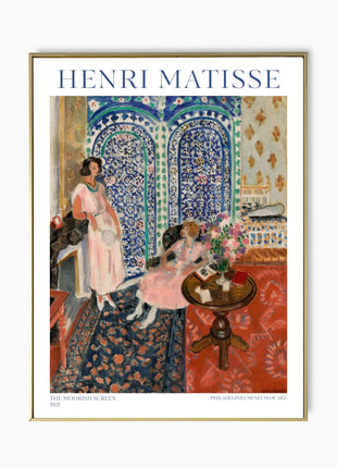 Henri Matisse “The Moorish Screen” (1921) – Ornamental Interior, Exotic Pattern. Unframed