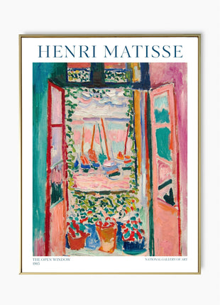 Henri Matisse “The Open Window, Collioure” (1905) – Iconic Fauvist Seascape, French Harbor View. Unframed