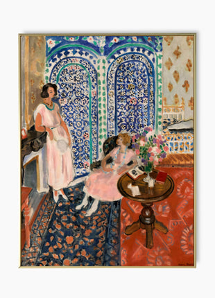 Henri Matisse “The Moorish Screen” (1921) – Ornamental Interior, Exotic Pattern, No Border