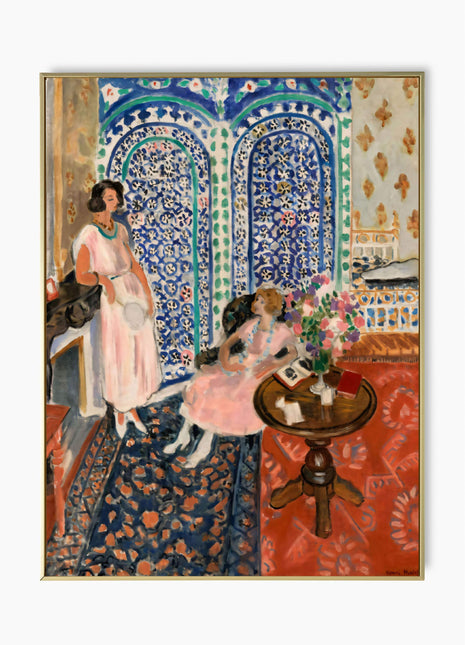 Henri Matisse “The Moorish Screen” (1921) – Ornamental Interior, Exotic Pattern, No Border