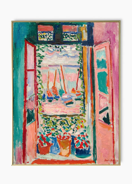 Henri Matisse “The Open Window, Collioure” (1905) – Iconic Fauvist Seascape, French Harbor View, No border. Unframed