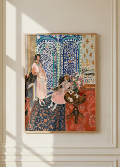 Henri Matisse “The Moorish Screen” (1921) – Ornamental Interior, Exotic Pattern, No Border