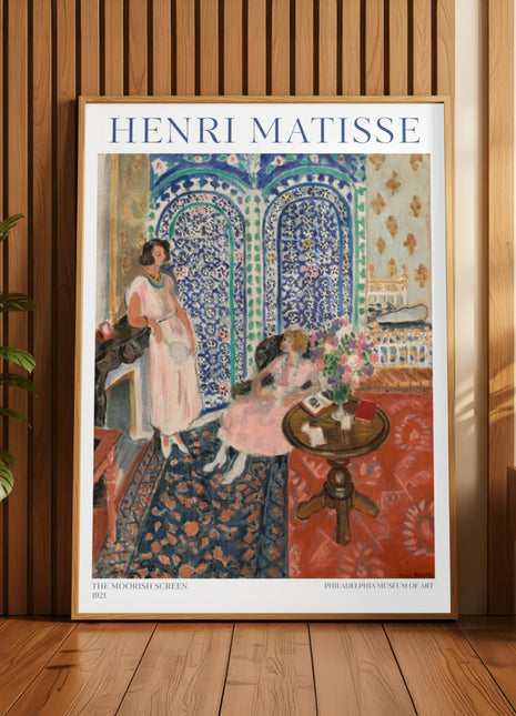 Henri Matisse “The Moorish Screen” (1921) – Ornamental Interior, Exotic Pattern. Unframed