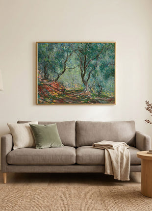 “Olive Trees in the Moreno Garden” (1884) – Claude Monet Garden Landscape Print, Impressionist Wall Art. Unframed