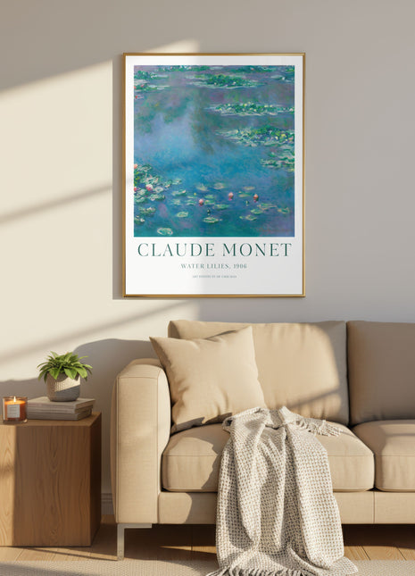 Claude Monet “Water Lilies” (1906) Art Print. Unframed