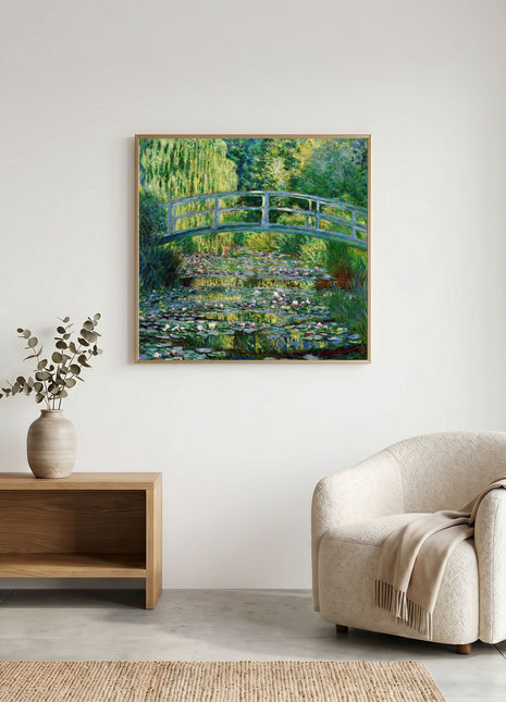 Claude Monet “Water Lilies and Japanese Bridge” (1899) Art Print. No Border. Unframed